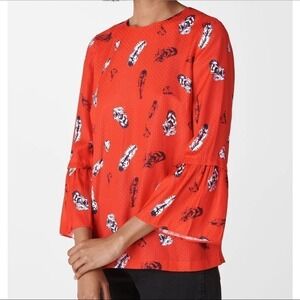 Whistles Feather Millie Top Red sz 8